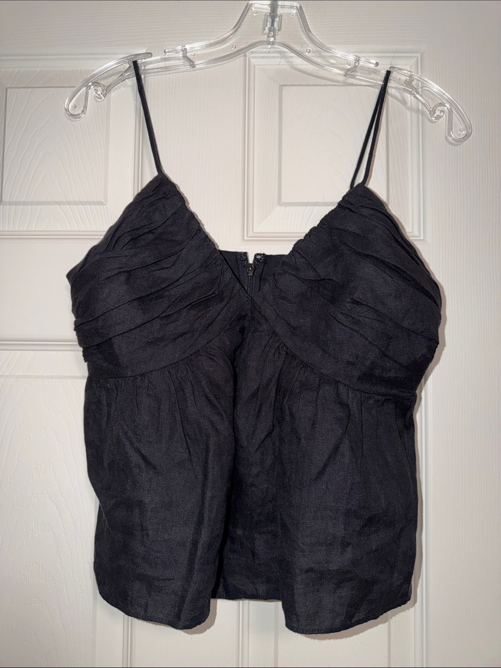 J. Crew V-Neck Gathered Linen Camisole Top